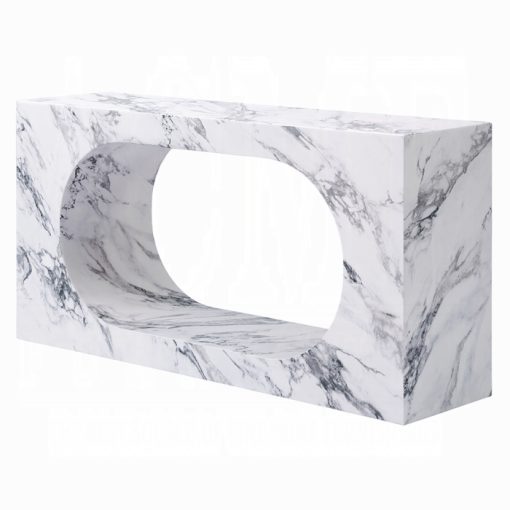 Acme Fritzy Engineered Stone Square Console Table - Image 2