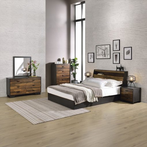 Acme Eos Walnut & Black Mirror - Image 3
