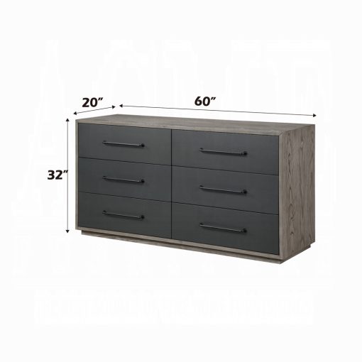 Acme Estevon Gray Oak Dresser - Image 5