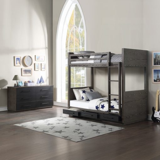 Acme Estevon Gray Oak Dresser - Image 7