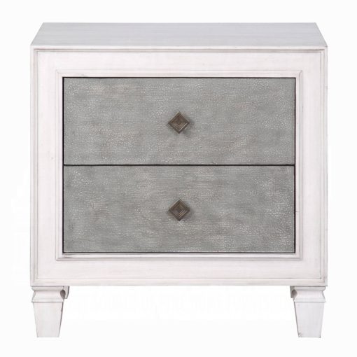 Acme Katia Rustic Gray & Weathered White Nightstand - Image 3