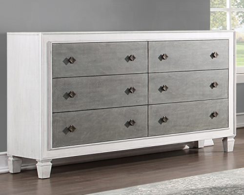 Acme Katia Rustic Gray & Weathered White Dresser