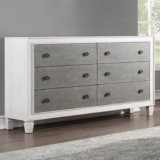 Acme Katia Rustic Gray & Weathered White Dresser