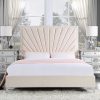 Acme Faiz Beige Velvet Eastern Bed
