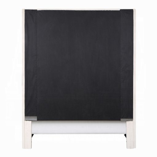 Acme Fabrice Beige Velvet Eastern Bed - Image 5