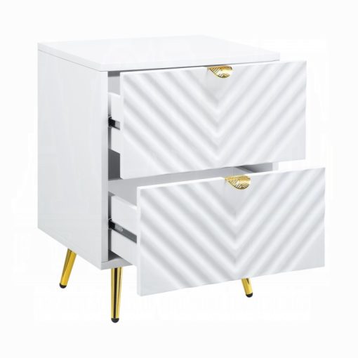 Acme Gaines High Gloss Nightstand - Image 4