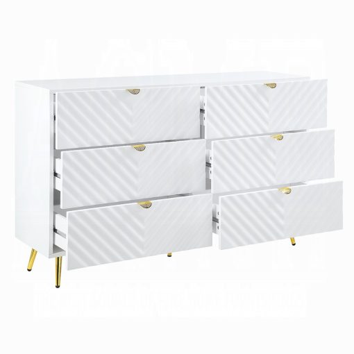 Acme Gaines White High Gloss Dresser - Image 4