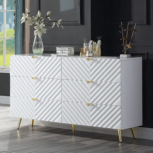 Acme Gaines White High Gloss Dresser