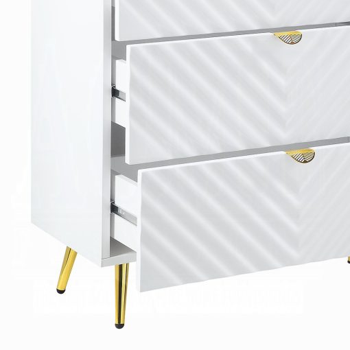 Acme Gaines White High Gloss Dresser - Image 5