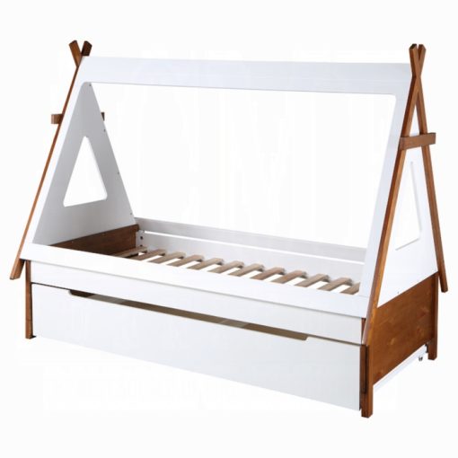 Acme Loreen Oak & White Twin Bed - Image 2