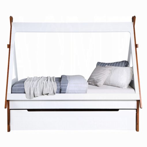 Acme Loreen Oak & White Twin Bed - Image 3