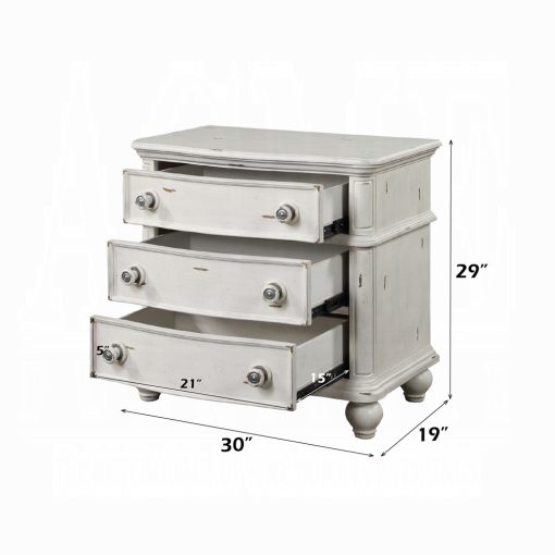 Acme Jaqueline Antique White Nightstand - Image 7