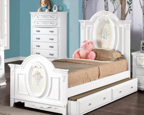 Acme Flora White Bed