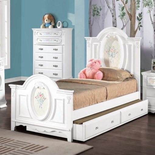 Acme Flora White Bed