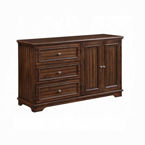 Acme Franklin Brushed Walnut 4Pcs Pack Bed Set - Image 12