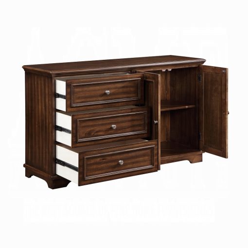 Acme Franklin Brushed Walnut 4Pcs Pack Bed Set - Image 14