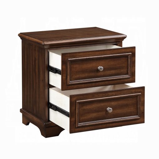 Acme Franklin Brushed Walnut 4Pcs Pack Bed Set - Image 10