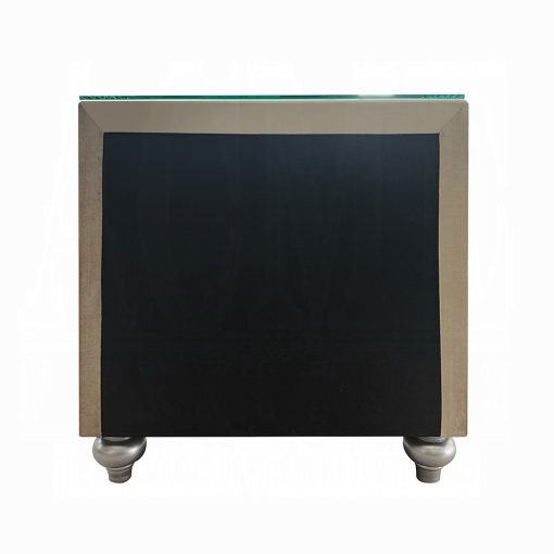 Acme Lucienne Beige Velvet Nightstand - Image 4