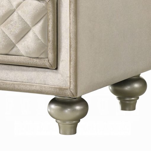 Acme Lucienne Beige Velvet Nightstand - Image 10