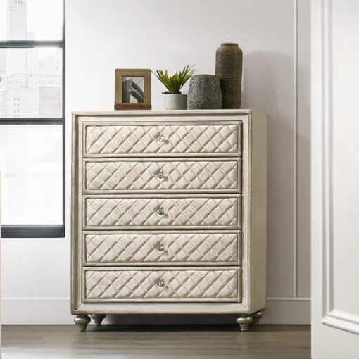 Acme Lucienne Beige Velvet Chest