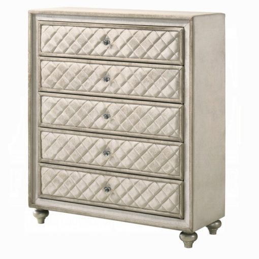 Acme Lucienne Beige Velvet Chest - Image 2