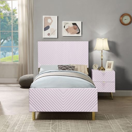 Acme Gaines Pink High Gloss Full Bed