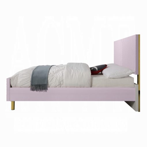 Acme Gaines Pink High Gloss Full Bed - Image 2