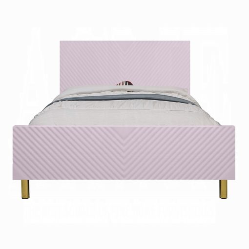 Acme Gaines Pink High Gloss Full Bed - Image 3
