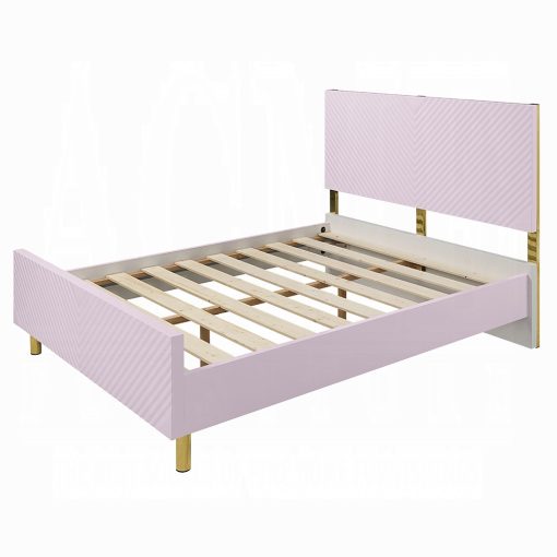 Acme Gaines Pink High Gloss Full Bed - Image 5