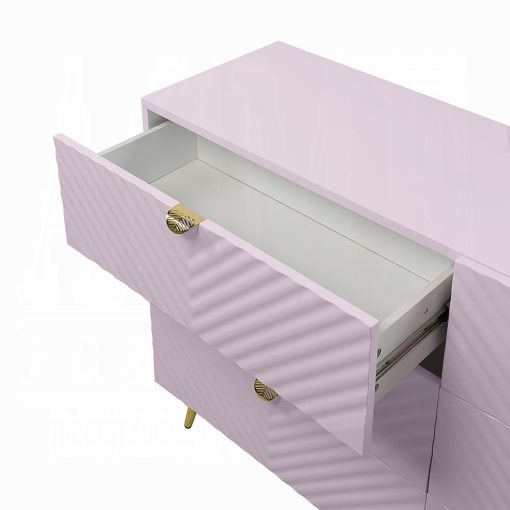 Acme Gaines Pink High Gloss Dresser - Image 8