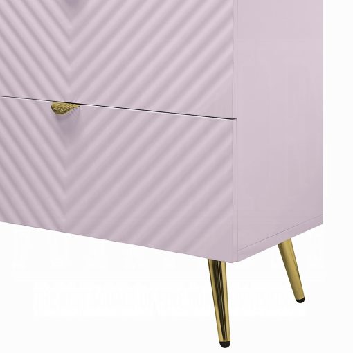 Acme Gaines Pink High Gloss Dresser - Image 9