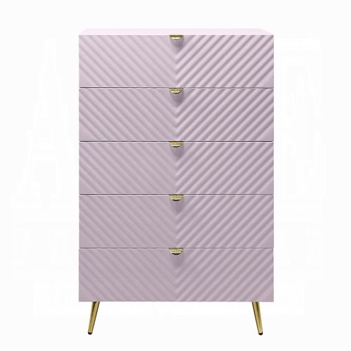 Acme Gaines Pink High Gloss Chest - Image 3