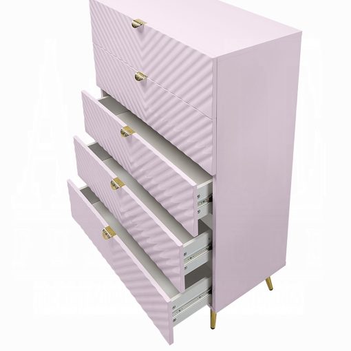 Acme Gaines Pink High Gloss Chest - Image 9