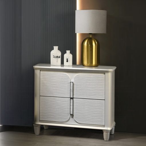 Acme Laveda Pearl White Nightstand