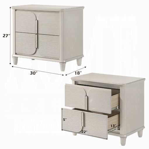 Acme Laveda Pearl White Nightstand - Image 7