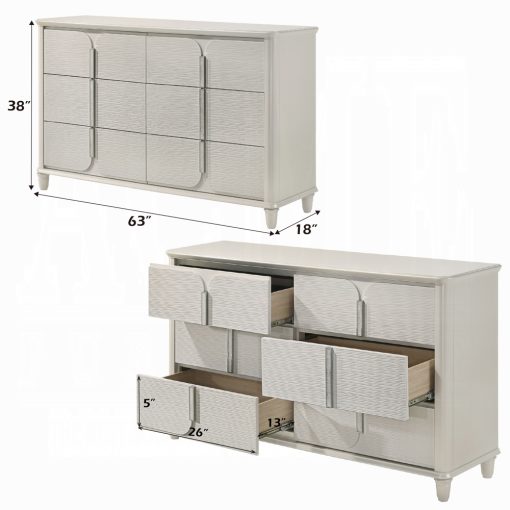 Acme Laveda Pearl White Dresser - Image 7