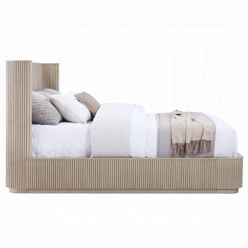 Acme Leanna Light Oak Bed - Image 4