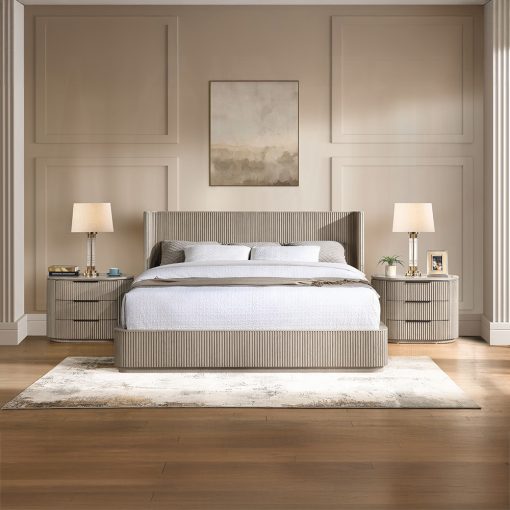 Acme Leanna Light Oak Bed - Image 7