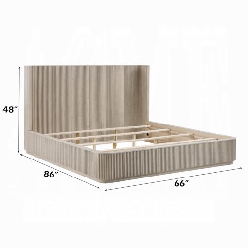 Acme Leanna Light Oak Bed - Image 6