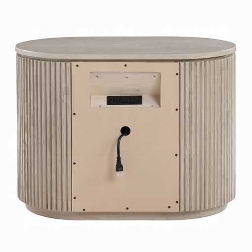 Acme Leanna Light Oak Nightstand w/USB Port - Image 6