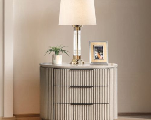 Acme Leanna Light Oak Nightstand w/USB Port