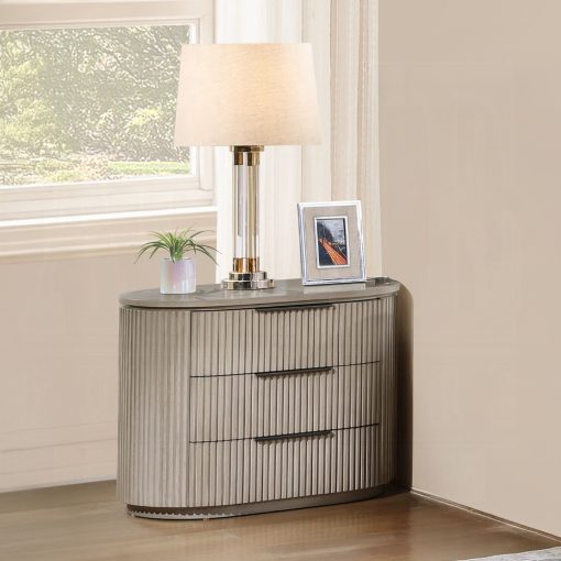 Acme Leanna Light Oak Nightstand w/USB Port - Image 8