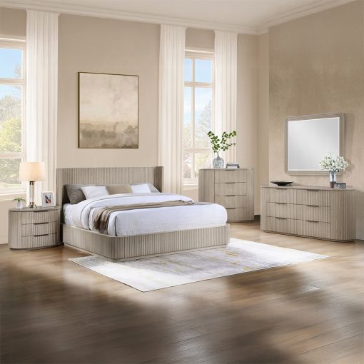 Acme Leanna Light Oak Nightstand w/USB Port - Image 10