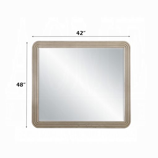 Acme Leanna Light Oak Mirror - Image 4