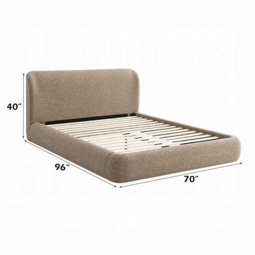Acme Erica Dark Beige Tweed Bed - Image 8