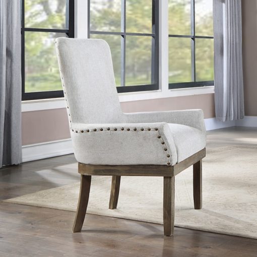 Acme Landon Gray Linen Arm Chair
