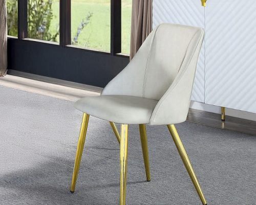 Acme Gaines White Synthetic Leather Side Chair Set of 2