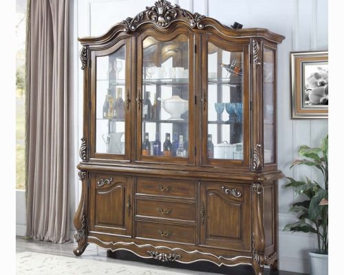 Acme Latisha Antique Oak Buffet & Hutch