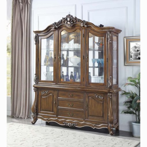 Acme Latisha Antique Oak Buffet & Hutch