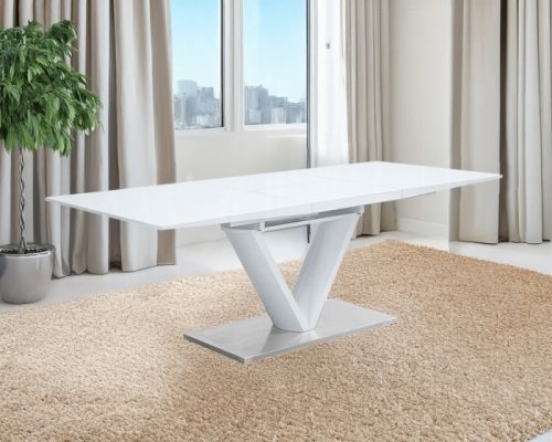 Acme Gallegos White High Gloss Dining Table